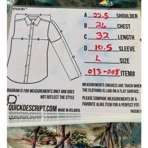 Men’s Y2K Utility Brand Hawaiian Button Up Shirt size L Short Sleeve - Picture 6 of 7